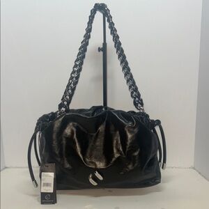 New Leather Rebecca Minkoff Shiny Black Shoulder Bag